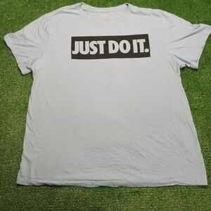 Nike The Nike Tee JUST DO IT T-shirt Size XL Light Blue